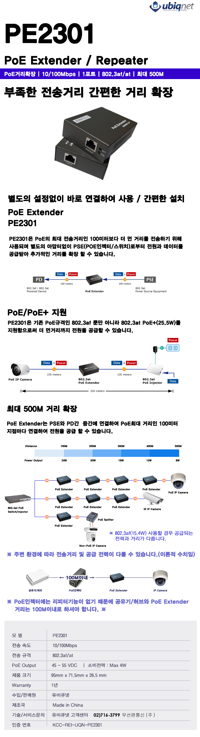 PE-2301 POE Extender