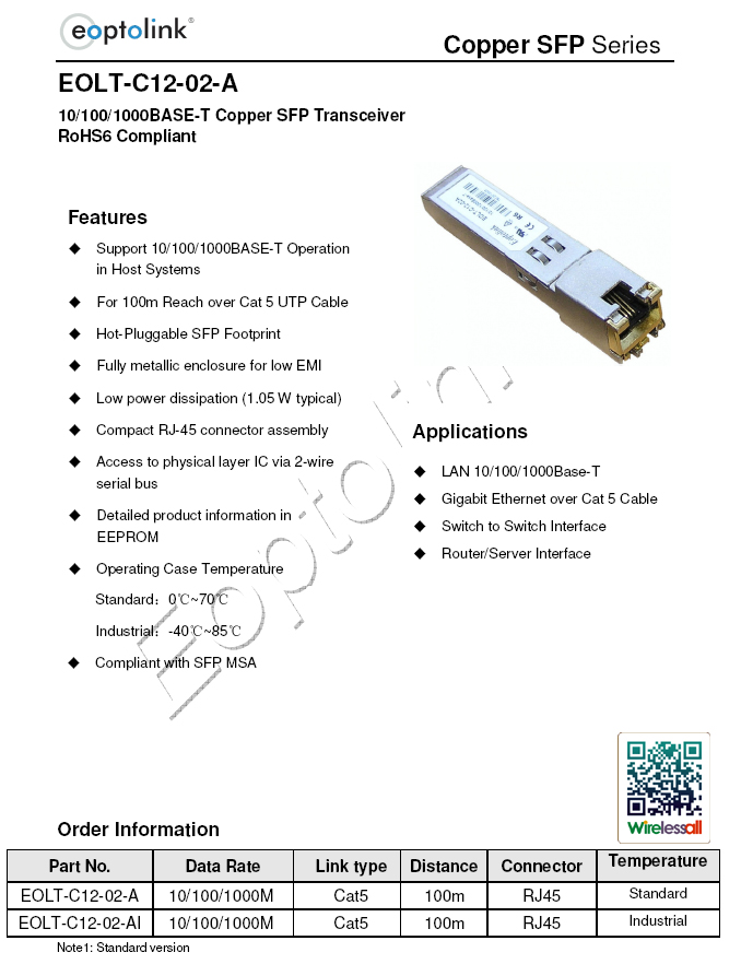 Eoptolink EOLT-C-12-02ø () 02-712-3799